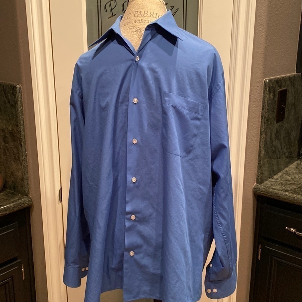 Covington Blue Dress shirt size Large 16-16.5”neck